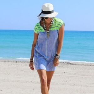 J crew embroidered tunic dress